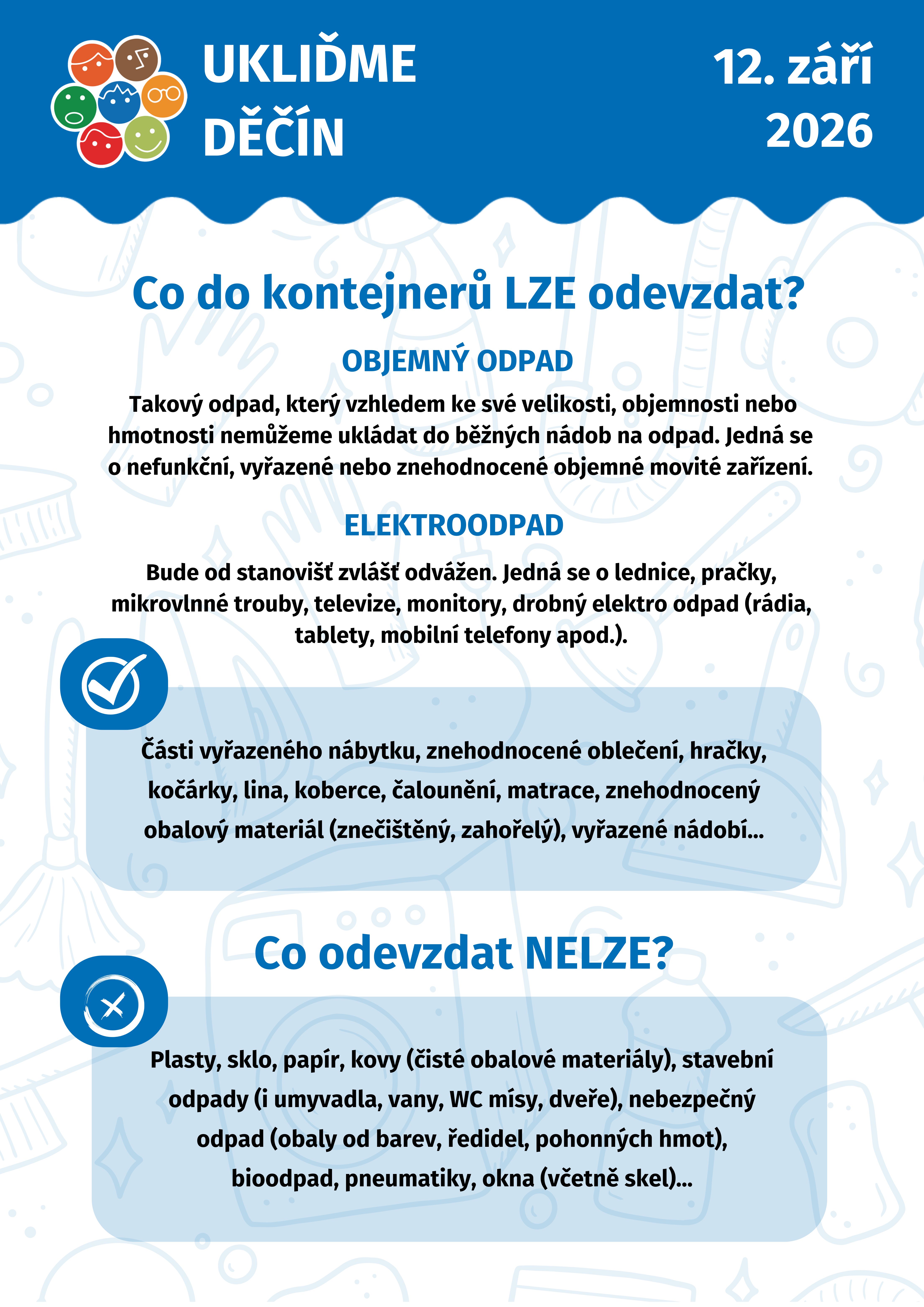 Ukliďme Česko: Děčín bude v sobotu uklízet. Přidáte ruku k dílu? 